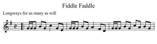 Fiddle Faddle - staff notation