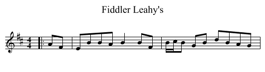 Fiddler Leahy's - staff notation