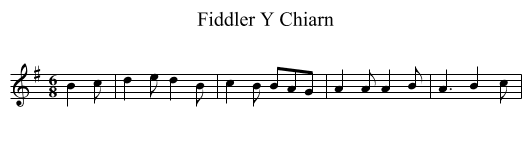 Fiddler Y Chiarn - staff notation