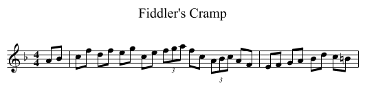 Fiddler's Cramp - staff notation