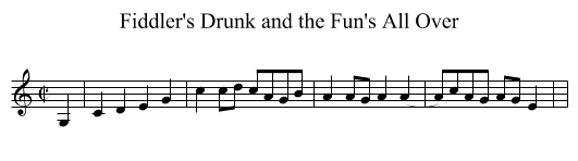 Fiddler's Drunk and the Fun's All Over - staff notation