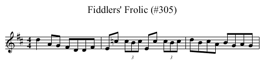 Fiddlers' Frolic (#305) - staff notation