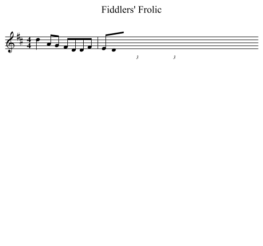 Fiddlers' Frolic - staff notation