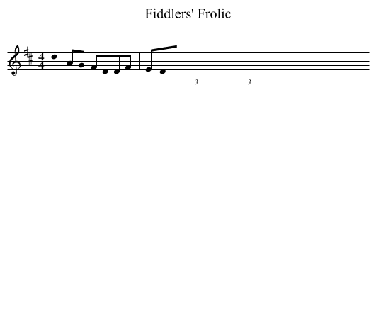 Fiddlers' Frolic - staff notation