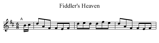 Fiddler's Heaven - staff notation