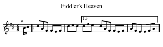 Fiddler's Heaven - staff notation