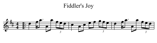 Fiddler's Joy - staff notation