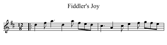 Fiddler's Joy - staff notation