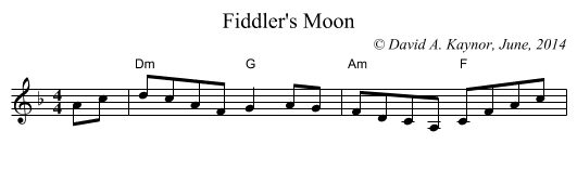 Fiddler's Moon - staff notation
