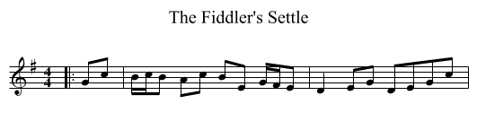 Fiddler's Settle, The  - staff notation
