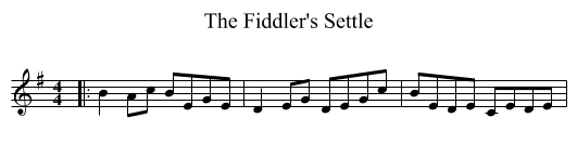 Fiddler's Settle, The  - staff notation