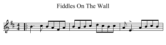 Fiddles On The Wall - staff notation