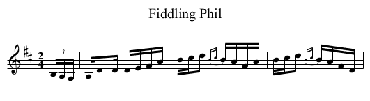 Fiddling Phil - staff notation