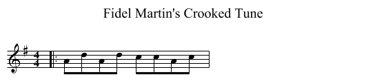 Fidel Martin's Crooked Tune - staff notation