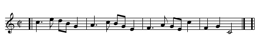 Fie, nay, prithee John - staff notation