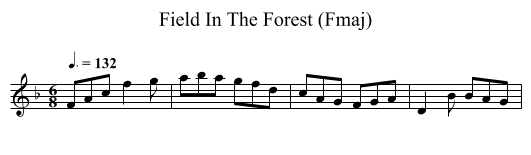 Field In The Forest (Fmaj) - staff notation