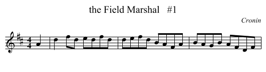 Field Marshal   #1, the  - staff notation