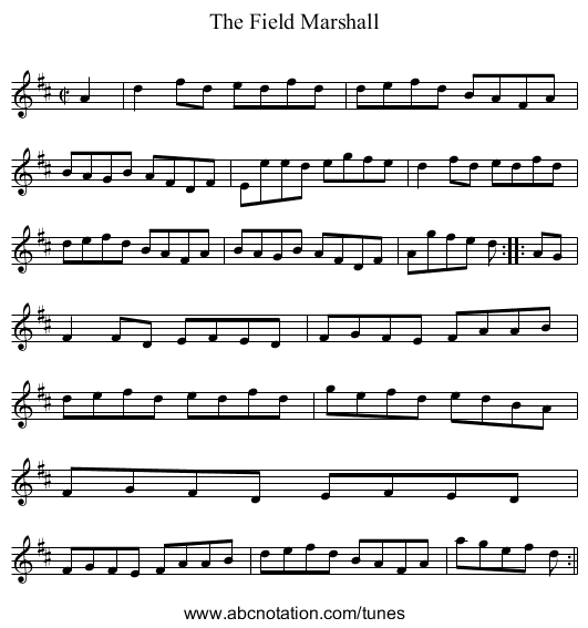 Field Marshall, The - staff notation