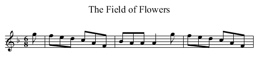 Field of Flowers, The - staff notation