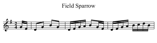 Field Sparrow - staff notation
