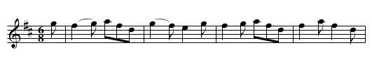 Fields o' Foula, Da - staff notation