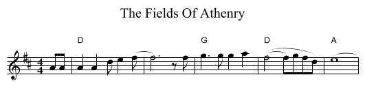 Fields Of Athenry, The  - staff notation