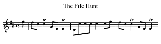Fife Hunt, The - staff notation