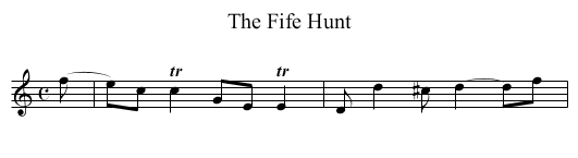 Fife Hunt, The - staff notation