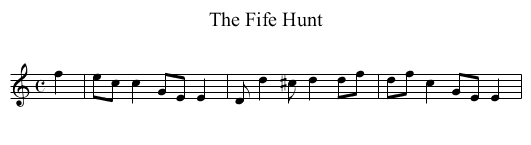 Fife Hunt, The - staff notation