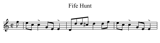 Fife Hunt - staff notation