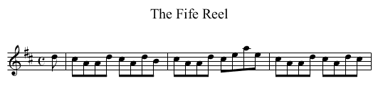 Fife Reel, The - staff notation