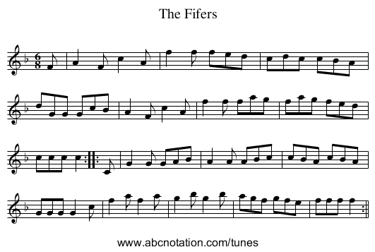 Fifers, The - staff notation