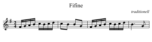 Fifine - staff notation