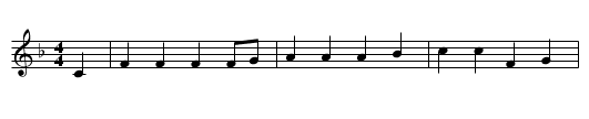 Fifty Cents - staff notation