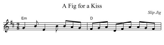 Fig for a Kiss, A - staff notation