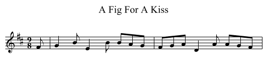 Fig For A Kiss, A  - staff notation