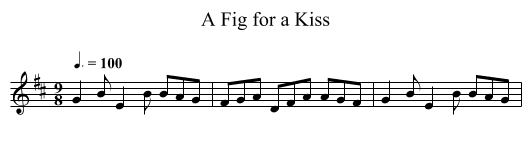 Fig for a Kiss, A - staff notation
