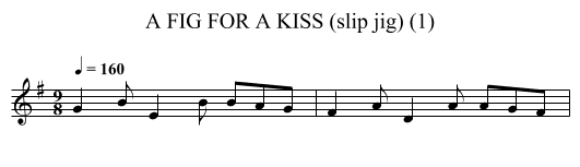 FIG FOR A KISS (slip jig) (1), A - staff notation