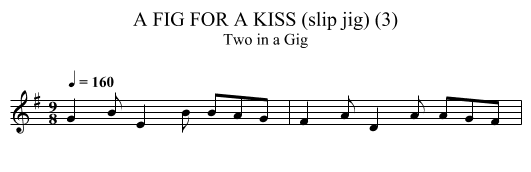FIG FOR A KISS (slip jig) (3), A - staff notation