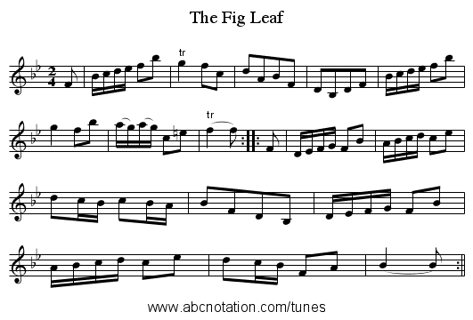 Fig Leaf, The - staff notation