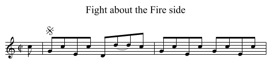 Fight about the Fire side - staff notation