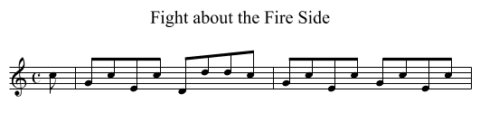 Fight about the Fire Side - staff notation