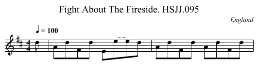 Fight About The Fireside. HSJJ.095 - staff notation