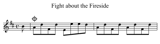 Fight about the Fireside - staff notation