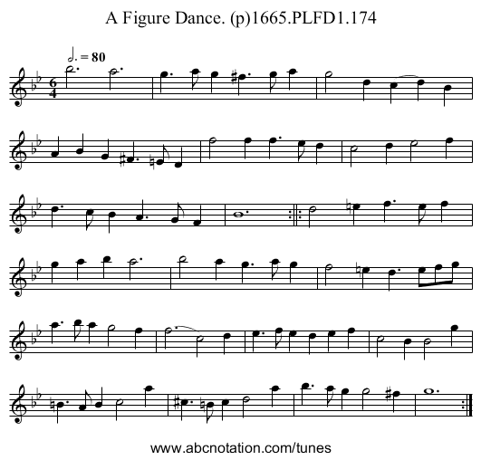 Figure Dance. (p)1665.PLFD1.174, A - staff notation