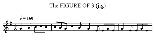 FIGURE OF 3 (jig), The - staff notation