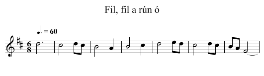 Fil, fil a rún ó - staff notation