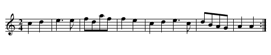 Filce de Temp'e, Les - staff notation