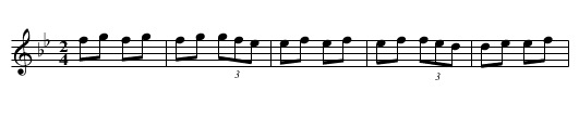 Filipovsko Horo - staff notation