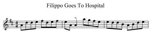 Filippo Goes To Hospital - staff notation